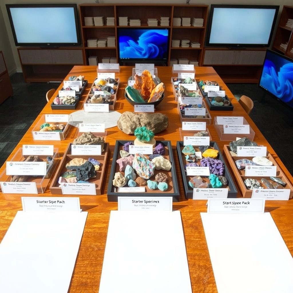 Mineral specimen display setup