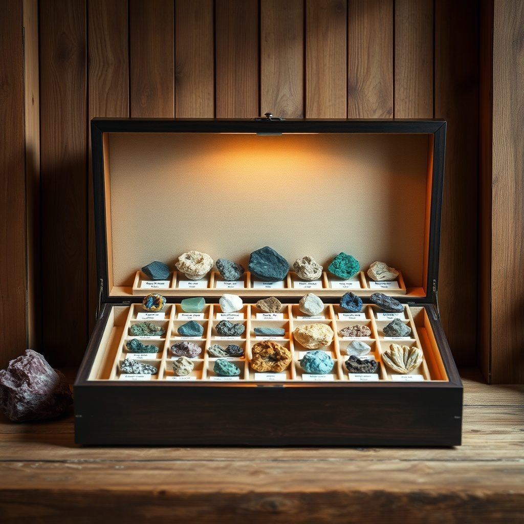 Mineral specimen display boxes