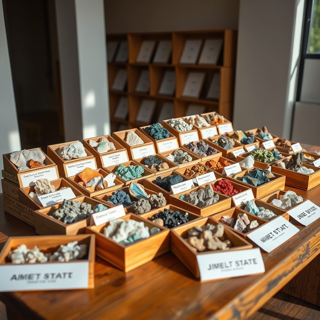Mineral specimen display box