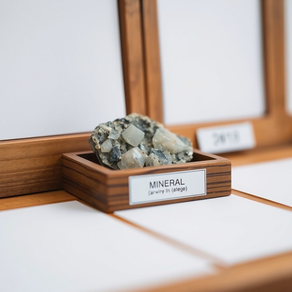 Labeled mineral trays